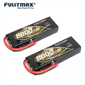 2s Lipo Battery 8000mah 7.4V 45C Custom Rc Battery Packs With Deans T Plug