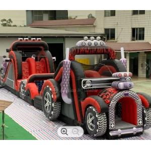 0.55mm PVC Bounce House Race Car Inflatable Challenge Obstacle Course