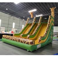 China Plato Commercial Giraffe Double Inflatable Water Slides Cartoon Theme on sale