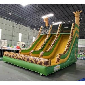 China Plato Commercial Giraffe Double Inflatable Water Slides Cartoon Theme supplier