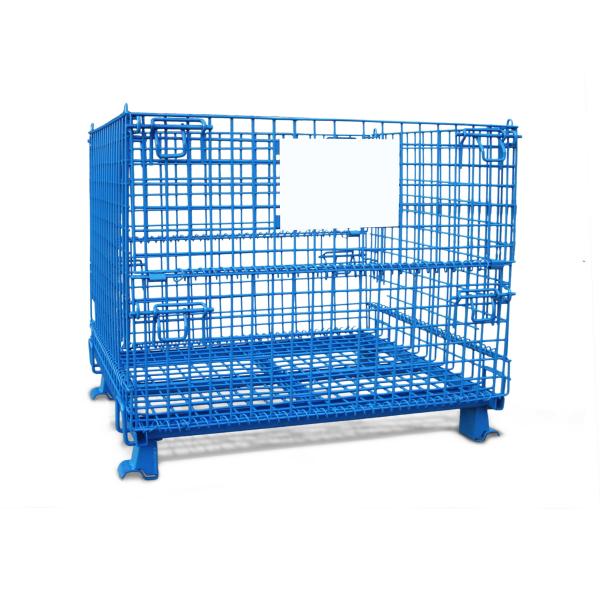 China Black Lockable Folding 50*100mm 1500KG Folding Wire Mesh Container wholesale