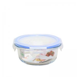 Versatile Glass Round Containers With Lids Airtight Food Storage Glass Jars FDA