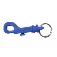 China Spring-Loaded Gate Key Ring Clip , Key Chain Holder With Thumb Trigger on sale