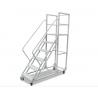 China Multi Functional Rolling Warehouse Ladders On Wheels / Rolling Step Ladder Safety wholesale