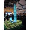 China Architectural Model of Futuristic Glass Skyscraper with Illuminated Facade and Mixed-Use Complex wholesale