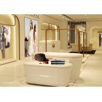 China Beautiful White Color Retail Clothing Fixtures For Lady Clothing Display on sale