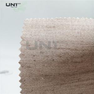 China Woven Hair Bow Canvas Cotton Polyester Interlining 260gsm Lining For Garment Uniform Suit supplier