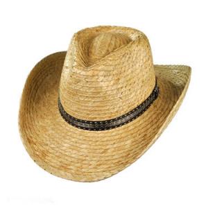 China fashion design raffia straw cowboy hats supplier
