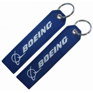 China 100% Polyester 130x30mm Flight Tag Keychain For Souvenir wholesale
