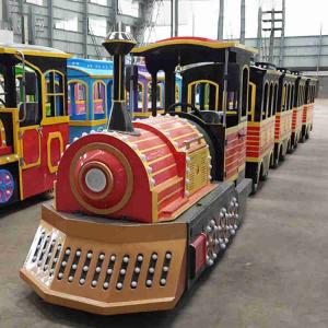 Miniature Tourist Train Rides , Family Train Ride Hydraulic Brake