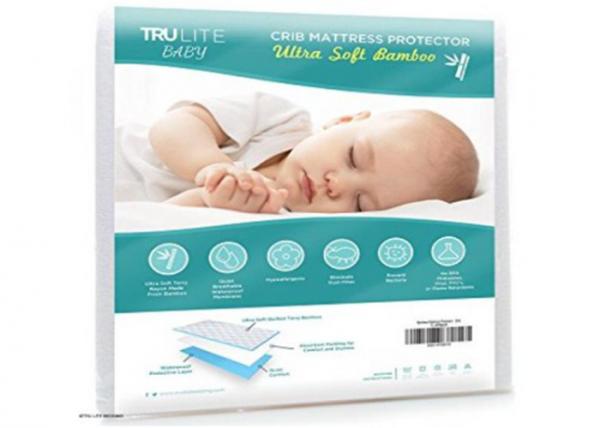 Non Slip Baby Cot Mattress Protector , Infant Mattress Pad Softest Bamboo Rayon