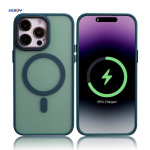 China Custom Magsafe Phone Case Matte Transparent Mobile Covers Scratch Resistant wholesale