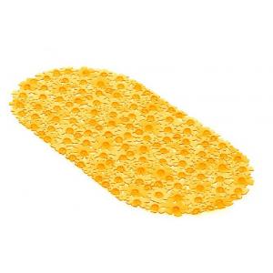 China Lovely Yellow Anti skid Rug Plastic Bathroom Accessories with Flower supplier