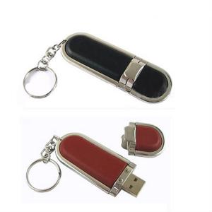 Embossed LOGO Durable Usb Flash Drive Leather Case CE Certificated