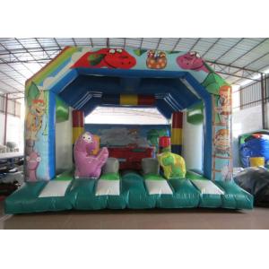 Attractive Toddler Custom Made Inflatables Dinosaur Bounce House Silk Printing