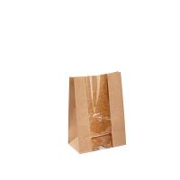 China Brown Kraft Food Packaging Paper Bags With Window Customized OEM ODM on sale