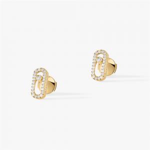 Luxury Jewelry Collections for Women Messika 18K Yellow Gold Move Uno Diamond Earrings