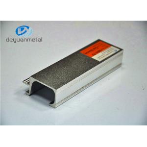 Alloy 6063-T5 Silver Sand Blasting Aluminium Extrusion Profile For Cabinet Decoration