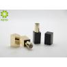 China Square Black Gold Color Plastic Empty Magnetic Lipstick Tube Container 5g wholesale