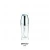 Slim Shape Clear Glass Foundation Bottle 30ml With Metal Pump / Black Plastic