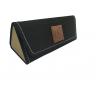 China Sailcloth Triangle Folding Handmade Colourful Sunglasses Case With Leather Label wholesale