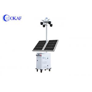 China 3-6m Mobile Surveillance Trailers Tower Stainless Steel HD PTZ Camera 1920*1080P supplier