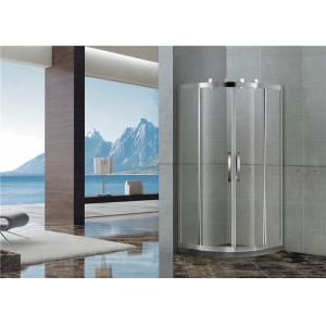 SS 304 Corner Quadrant Shower Enclosure Double Sliding Door With Four Big Wheels