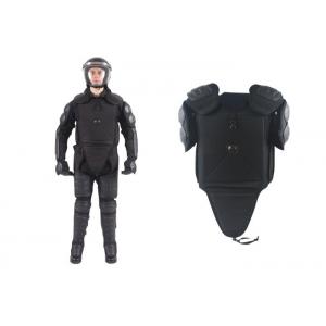 All Black Police Anti Riot Suit With T Baton / Military Riot Control Kit