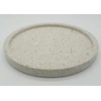 China Terrazzo Stone Serving Tray , Kitchen Serving Trays Beige Smooth Surface on sale