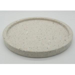 China Terrazzo Stone Serving Tray , Kitchen Serving Trays Beige Smooth Surface supplier