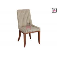China 50cm Width Tufted Leather Wood Restaurant Chairs 0.4cbm High Back on sale