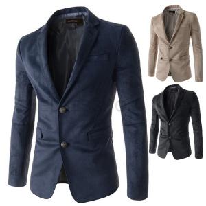 China Factory stock wholesale cheap high quality mens slim fit suede blazer jacket supplier
