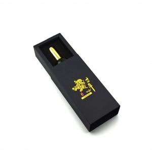 High Quality Black Paper Embossing Logo Car Gift Set Box Bottle Solid Perfume Packaging