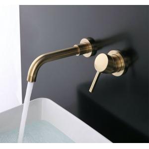 Modern Gold Brushed Stainless Steel Concealed Faucet Easy To Clean
