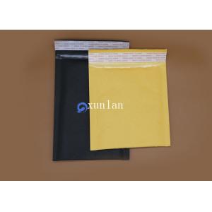 Black Sealed Bubble Wrap Pouches , Recyclable Kraft Shipping Envelopes
