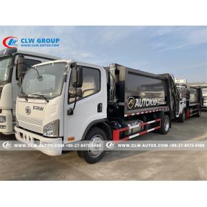 China LHD FAW 4x2 140HP 8cbm 6Tのコンパクターのごみ収集車 wholesale