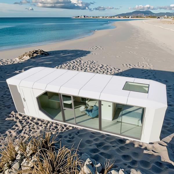 Comfort And Efficiency Mobile Space Capsule With Kitchen Customizable Ecocapsule House