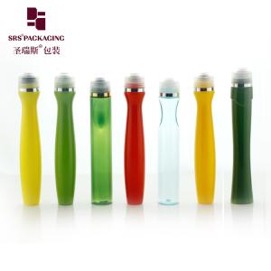 China PETG Unique Design Shape PCR Roll On Bottle Customize Color Eye Serum Liquid Applicator wholesale