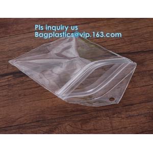 promotional clear zipper slider pvc plastic document/ swimming bag, Slider Gusset Cosmetic Bag Makeup Case Plastic Water