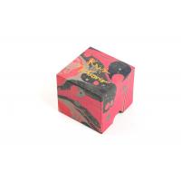China Oil Painting Jewelry Cardboard Boxes Red Gold Stamping For Necklace on sale