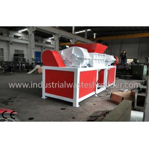 China Automatic Dual Shaft Solid Waste Shredder Low Noise For Plastic Drum wholesale