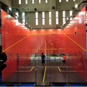 China Pista de Squash Panorámica Roja LDK2022A con Diseño Personalizable y Pared de Cristal Roja wholesale