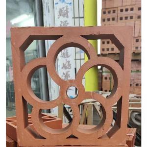 Handmade Terracotta Brick Wall Ventilation Red