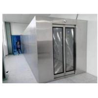 China Auto Slide Door Air Shower Tunnel With 3 Blowers And Adjustable Air Nozzles on sale