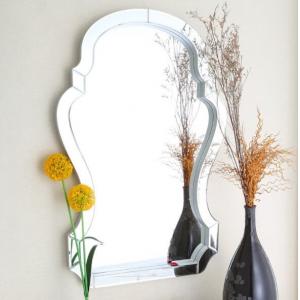 China Water Proof Sliver Antiqued Glass Wall Mirror Customized Logo Available supplier