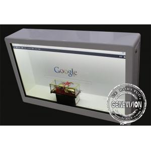 China 55 Inch Android Remote Control Transparent Display Box Flexible Advertising Equipment supplier