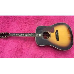 2018 New Sunburst Chibson G45 deluxe acoustic guitar Real Abalone Inlays rosewood body G45 electric acoustic guitar