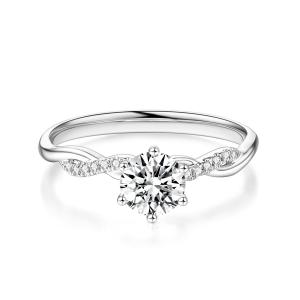 Beautiful Design Lab Grown Diamond Ring 18K White Gold for Gifts and Parties Sense of design Diamond ring