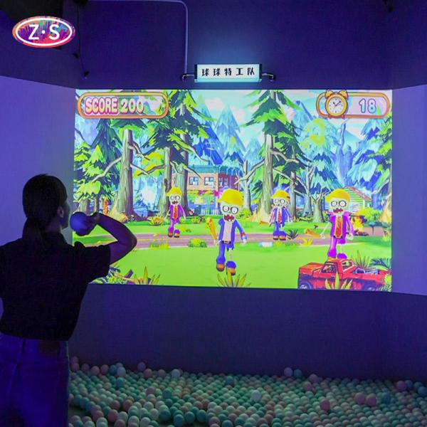 China 3m*2.2m Interactive Projection Wall Auto Score Ball Throwing Wall Interactive Games wholesale