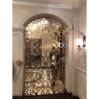 Bronze Color Customize Metal Room Dividers Partitions Decorative For Hotel